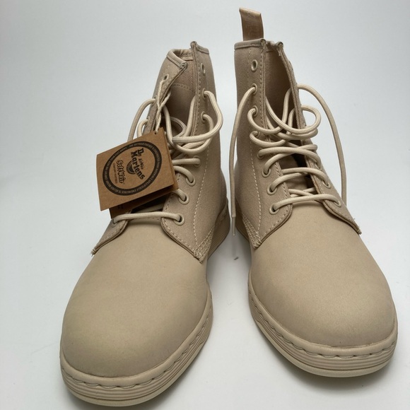 Dr. Martens Beige Leather Boots - Picture 1 of 10